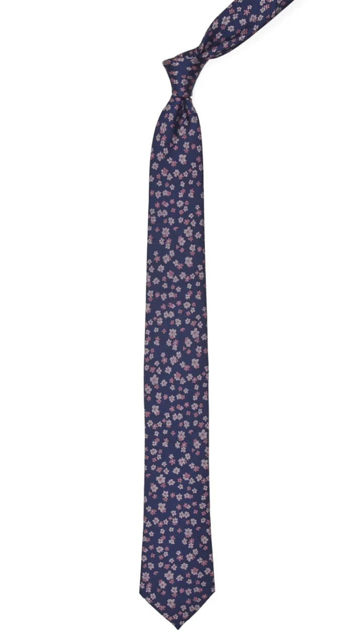 Free Fall Floral Purple Tie - Image 3
