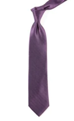 Herringbone Eggplant Tie - Image 3