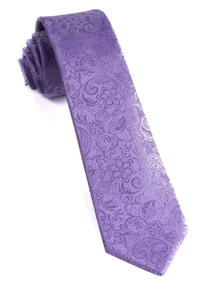 Ceremony Paisley Lilac Tie - Image 1