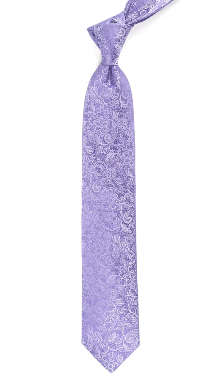 Ceremony Paisley Lilac Tie - Image 3
