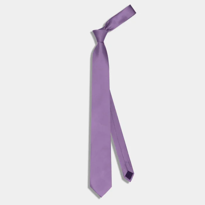 Grosgrain Solid Lavender Tie - Image 3