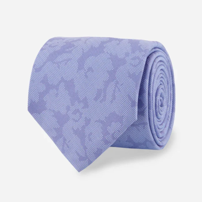 Refinado Floral Periwinkle Tie - Image 1